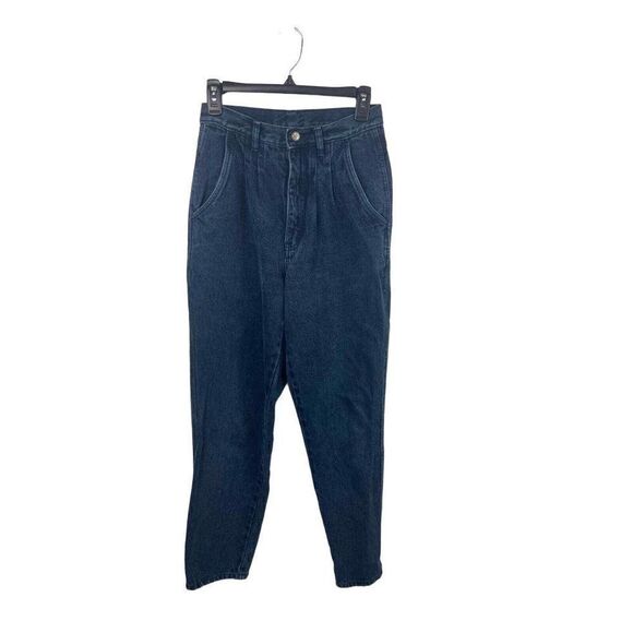 Vintage Bill Blass High‎ Waisted Tapered Indigo Blue Jeans Size 8 Waist 27" - Picture 1 of 7